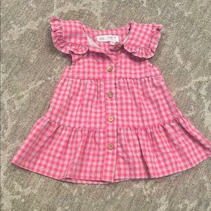 Zara Pink Gingham Baby Dress